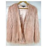 Hot & Delicious pink faux fur jacket, sz small