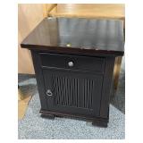 Solid wood side table, approx 29in tall