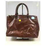 Michael Kors brown leather handbag purse, some
