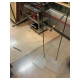 2 Metal sign stands, approx 19x48in