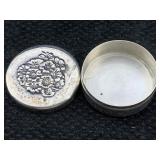 .800 Silver Pill Box Round, Tw 17.1g, Approx 1ï¿½in