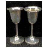 Sterling Weighted Candle Holders, Tw 82.2g,
