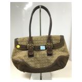 Vtg Coach Soho brown satchel w/leather & suede