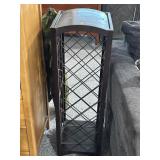 Wood wine rack, approx 13x39in