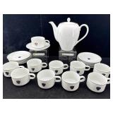 10 Vtg Western Airlines tableware, coffee cups
