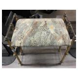 Metal stool w/zebra seat design, approx