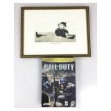 Framed signed Charles Bragg etching, Going Down,