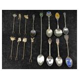 6 Vintage Cocktail Souvenir Spoons