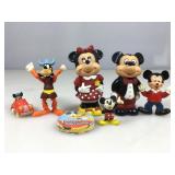 Vtg Disney figures, Mickey & Minnie Mouse & more