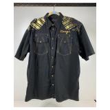 Coogi short sleeve shirt, black sz XXL