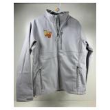 Columbia grey jacket, sz med, embroidered LV