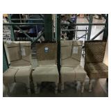 4-New International Caravan wood and rope chairs