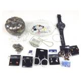 Gorham apple shape trinket jewelry container,