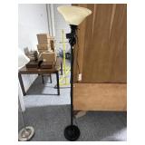 Metal floor lamp, approx 6ft tall