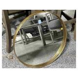 Metal round mirror, approx 24in diameter