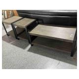Wood coffee table w/side tables, approx