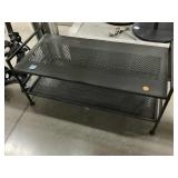 Metal 2-tier rack, approx 27x12x13in