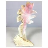 Genuine Seashell Carved Palm Tree Sculpture