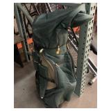 Green golf bag w/wrapping paper