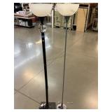2-Metal floor lamps, approx 6ft tall