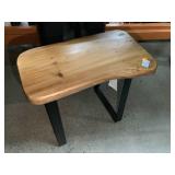 GreenAge Wood top stool, approx 20x11x17in