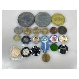 Las Vegas Casino Chips, Assorted Tokens and More.