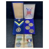 Vtg Usa Medals & More