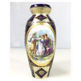 Royal Vienna Beehive hand-painted vase, 10 in