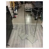 2 Metal sign stands, approx 19x48in