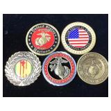 5 Military Challenge Coins