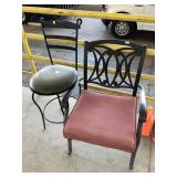 Metal chair and barstool