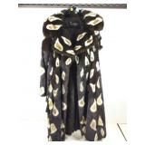 M Jacques Furs, brown multi pattern mink coat,