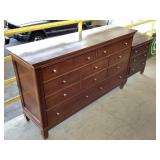 Thomasville long dresser and Nighstand, approx