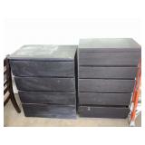 2-IKEA cabinets w/4 & 5 drawers, approx 44in tall