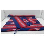 Woven throw blanket.