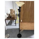 Metal floor lamp, approx 6ft tall