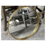 Metal round mirror, approx 24in diameter