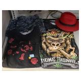 Assorted shirts, pants & more