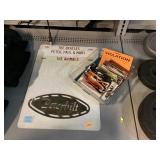 Plastic record dividers, metal peterbilt cutout