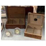 Vintage Diamond Crown Wooden Cigar Humidor Box,