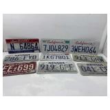 Metal vehicle license plates. Assorted