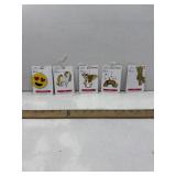 5 New on card hallmark character ornaments.