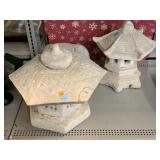 Concrete Asian Garden Decor. HEAVY. Some Damage.