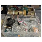 Assorted Ribbon and Decorative Rocks/Stones.