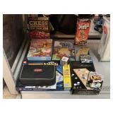 Assorted card and board games.