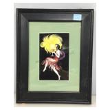 Framed Cognac Monnet advertising poster, 12x15