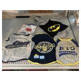 Assorted pet clothing, Batman & more