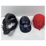 3D printed daredevil, venom character hats and