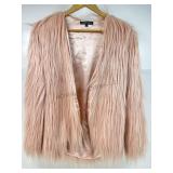 Hot & Delicious pink faux fur jacket, sz small