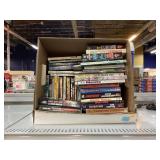 Collection of paperback books.